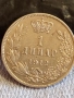 Сребърна монета 1 динар 1912г. Кралство Сърбия Крал Петър първи за КОЛЕКЦИЯ 42897, снимка 1