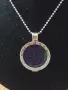 Сребърен Медальон Mimoneda 925 С Син Пясъчен Камък + Синджир 925, снимка 14