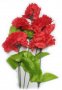 Изкуствено цвете карамфил с ярък червен цвят, снимка 1 - Изкуствени цветя - 32084485