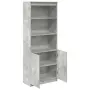 vidaXL Висок шкаф, бетонно сив, 70x35x180 см, инженерно дърво, снимка 5