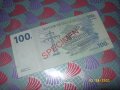 100 франка конго 2007 год specimen, снимка 2