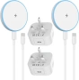 Безжично магнитно зарядно за iPhone (2 броя), 15W Mag-Safe зарядна подложка и 20W кабелно зареждане, снимка 1