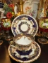 ☕ Crown Staffordshire Edwardian England circa 1907 – Троен сет „Кобалт & Злато“, снимка 6