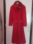 Елегантно червено дамски палто , снимка 1 - Палта, манта - 34291069