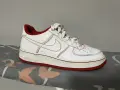 Кецове NIKE Air Force 1 White University Red Leather , снимка 1