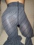 Нов чорапогащник с диагонални зигзагообразни ивици с брокат , снимка 2
