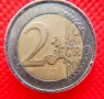 РЯДКА монета 2 Евро 2001 Нидерландия с УНИКАЛЕН  ДЕФЕКТ, снимка 2