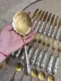 Изящен антикварен сребърен немски комплект прибори за десерт/предястия Солинген, снимка 10