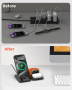 GEEKERA Зарядно MagSafe, 3 в 1 Безжична зарядна станция за iPhone, снимка 2