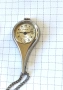 Винтидж дамски часовник колие със сребърно синджирче GUB GLASHUTTE 17JW. Работи Перфектно., снимка 2