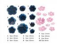 10 бр мини цветчета цветя тичинки маргаритки иглика пластмасови форми резци резец фондан декор, снимка 1