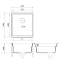 Кухненска Мивка от гранит модел Прага 45 Премиум 410 x 470 мм - сива, снимка 3