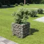 vidaXL Габион повдигната леха, поцинкована стомана, 50x50x50 cм, снимка 2