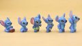 12 бр малки Стич Stitch фигурки пластмасови PVC за игра и украса торта топер, снимка 4