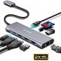 VAКO USB C Hub 9 in 2, 2K and 4K-HDMI, , 2xUSB 3.0, Ports,Type C PD,Gigablit Ethernet RJ45, SD/TF