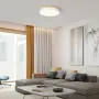 Кръгъл LED плафон Qamra 36 W с дървесен акцент, снимка 3