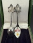 Метални посребрени лъжички с емайл. №7734, снимка 4