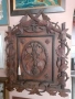 Стар рядък антикварен дървен шкаф за ключове Black Forest, снимка 1