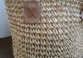 Ретро  дамска плетена камъшена  чанта, снимка 5