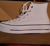Women Converse бели високи кожени кецове Chuck Taylor All Star Seasonal Leather Lift High Top White, снимка 1