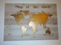 Мap of the world, дърво, снимка 2
