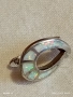 Красива сребърна обеца с инкрустиран опал елегантен дизайн 19433, снимка 3
