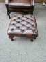 Кресло с табуретка в стил Честърфийлд, снимка 3