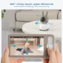 Бебефон с камера и монитор ieGeek 2K 3MP 5-инчов WiFi видео бебефон с PTZ 360 , снимка 6