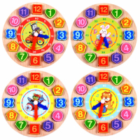 3475 Дървен часовник сортер - Цветове и форми, снимка 5 - Образователни игри - 44612581