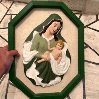 Дева Мария с младенеца (гипсова отливка), снимка 1 - Пана - 42226148