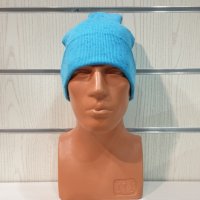 Нова мъжка зимна шапка рипс с подгъв в цвят син меланж, снимка 11 - Шапки - 39333037