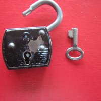 Старинен немски катинар с ключ ключе 2, снимка 3 - Колекции - 29797785