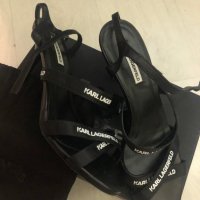 Karl lagerfeld Дамски черни сандали, снимка 1 - Сандали - 37693866