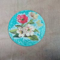 Комплект подложки за чаши с цветя, снимка 4 - Прибори за хранене, готвене и сервиране - 39478728