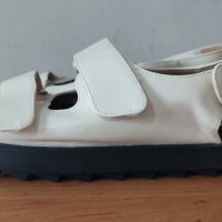 Дамски бели сандали. 40, снимка 1 - Сандали - 36719579