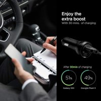 Spigen Зарядно за кола 45W USB C, Quick Charge 3.0 18W , снимка 3 - Зарядни за кола - 30943574