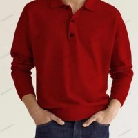 Мъжка едноцветна блуза с дълъг ръкав, 10цвята - 023, снимка 4 - Блузи - 39608951
