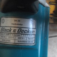 Оригинален-Black Decker DN56-W.Germany-Малък Ръчен Немски Циркуляр-ф130мм-450Вата-Отличен-Блек Декер, снимка 10 - Други инструменти - 37437656