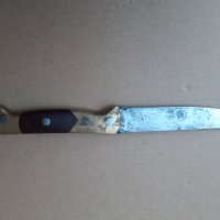 Стар нож с бронзова дръжка, снимка 3 - Антикварни и старинни предмети - 42812402