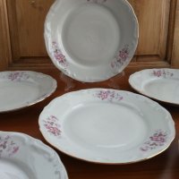 Стар български порцелан чинии плитки, снимка 2 - Антикварни и старинни предмети - 33962258