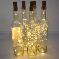 Топ ЦЕНА Лед лампички за украса на бутилки вази букети подаръци елха всичко + ВКЛЮЧЕНИ БАТЕРИИ, снимка 7 - Ръчно изработени сувенири - 38239473