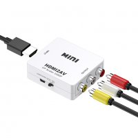 HDMI към RCA AV конвертор адаптер преобразовател на видео и аудио - КОД 3717, снимка 8 - Плейъри, домашно кино, прожектори - 37165868