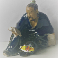 Китайска порцеланова фигурка мъдрец, снимка 1 - Антикварни и старинни предмети - 36410103