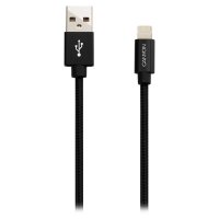 Кабел Lightning към USB CANYON CNS-MFIC3B за iPhone 1m Черен Оплетка Lightning to USB M/M, снимка 2 - USB кабели - 30544812