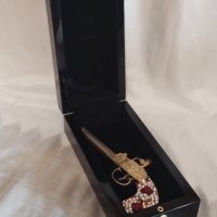 Стар френски кремъчен пистолет за украса, снимка 3 - Антикварни и старинни предмети - 42122793