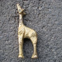 Бронзова статуетка фигурка жираф, снимка 3 - Антикварни и старинни предмети - 29883352