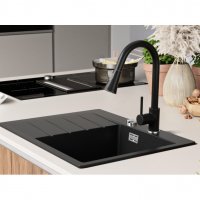 Кухненска Мивка от Гранит модел Сидни 620 x 500 Компакт - Черна, снимка 4 - Други - 38016226