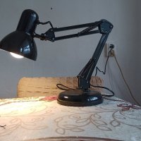 лампа шарнирна,Работна Лампа шарнирна,подвижна, Настолна лампа,за бюро,маса,тезгях,струг,, снимка 6 - Настолни лампи - 44404521