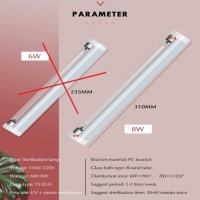 Бактерицидна, антибактериална, кварцова UV +OZONE лампа 8W за дезинфекция. НОВО, снимка 5 - Други - 31748218