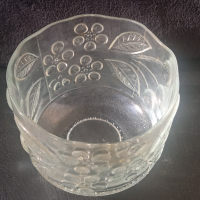Vintage ART стъклена ваза / купа / бонбониера, снимка 4 - Декорация за дома - 44670733